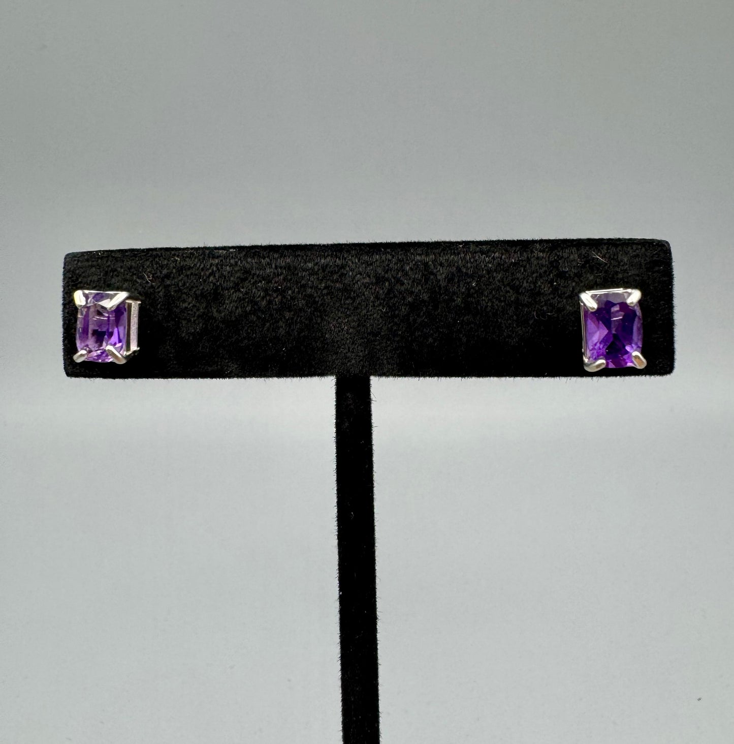 Amethyst sterling sliver earrings