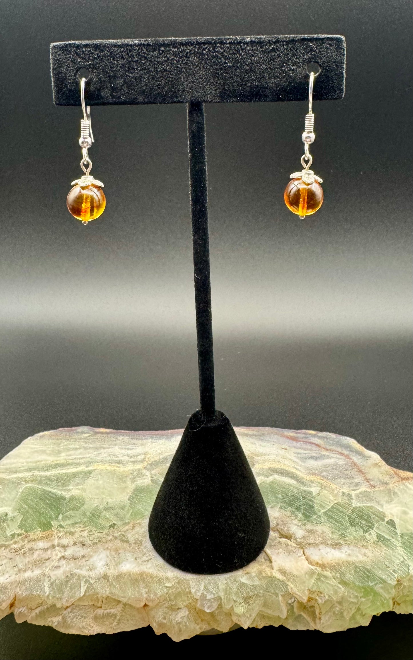 Amber earrings