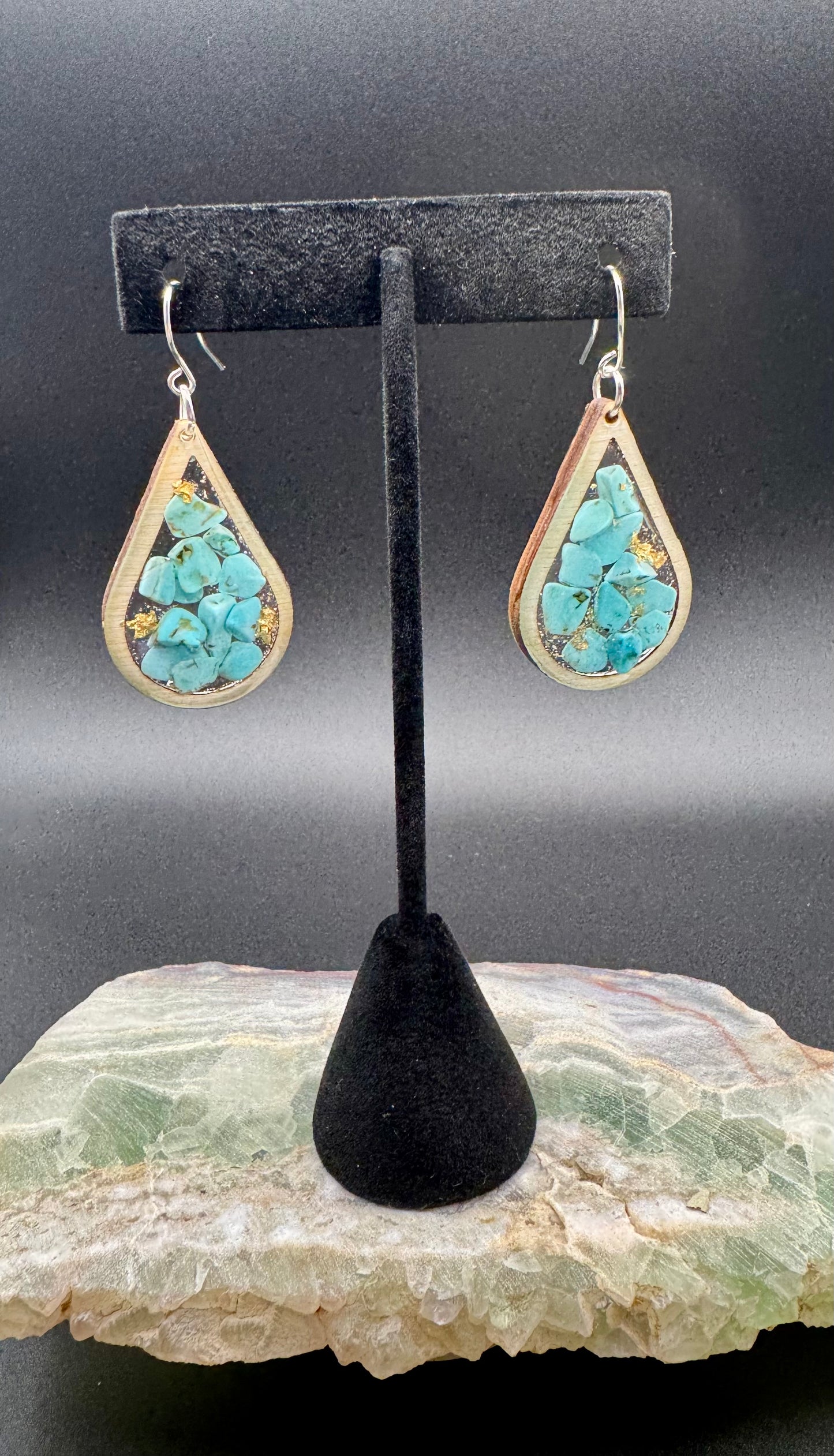 Turquoise teardrop earrings