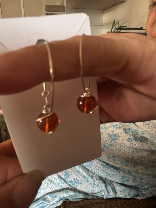 Amber hoops